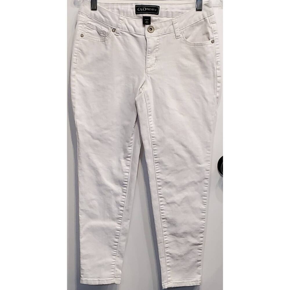 Cato Premium Women's White Cropped Capri Spring Time Jeans Size 4 - Picture 1 of 7